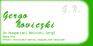 gergo noviczki business card